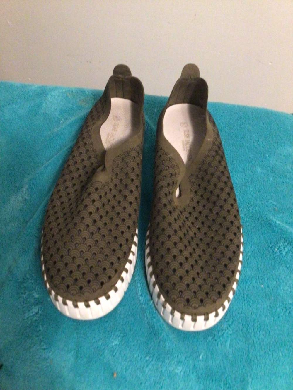 ILSE JACOBSEN slip on leather perforated upper platform platform # ca shoe SZ 37